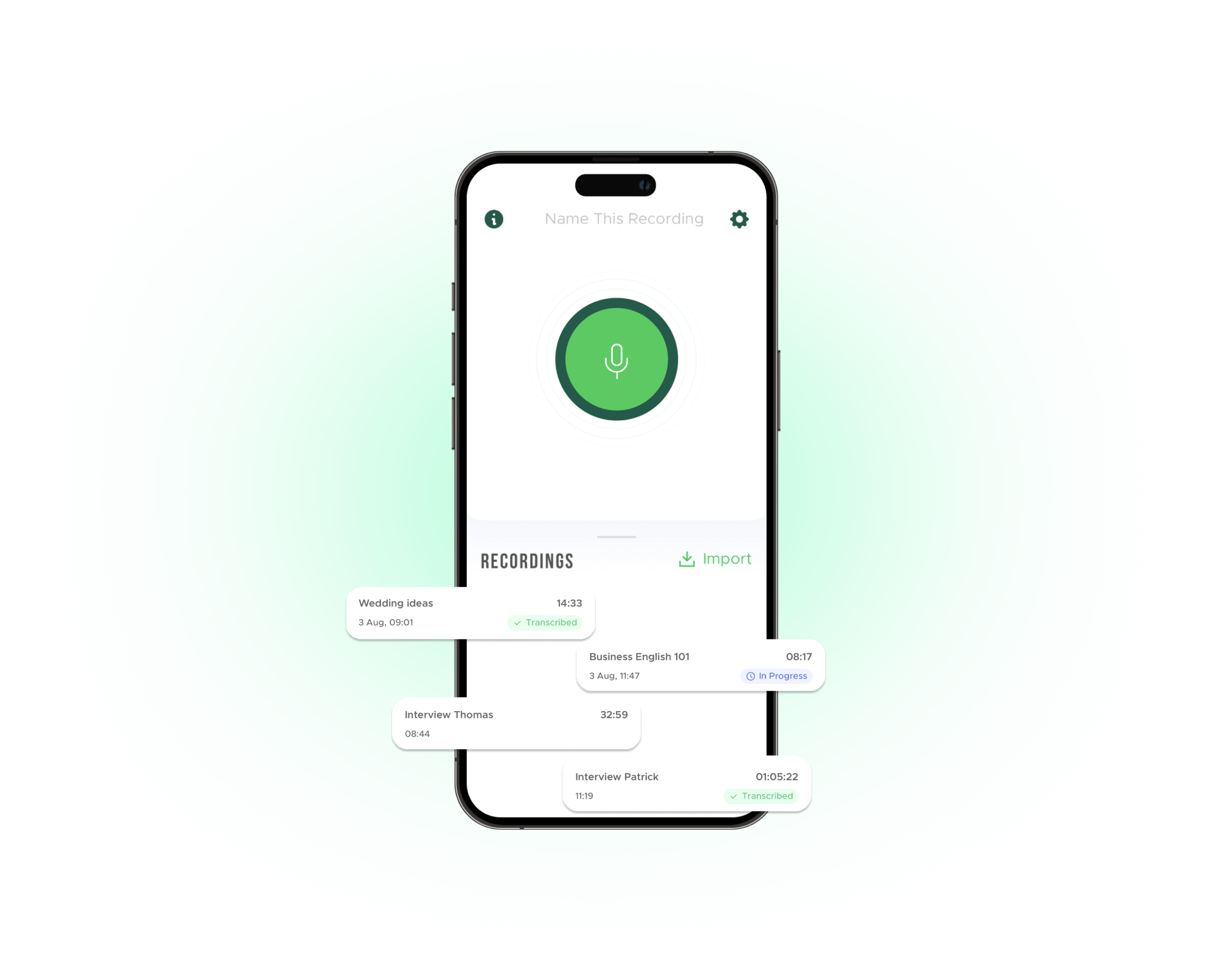 Transcriber mobile feature image