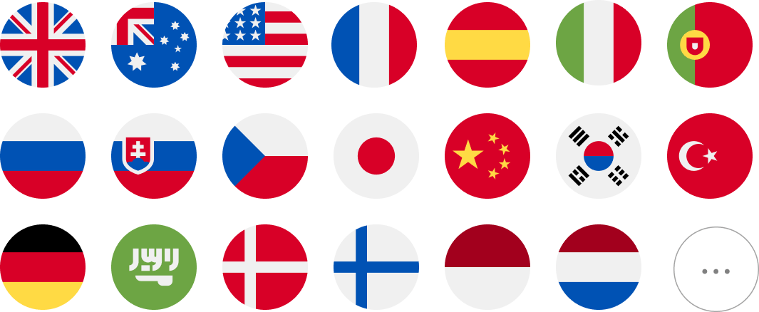 Transcriber Language Icons